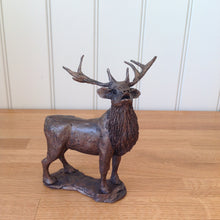 Load image into Gallery viewer, Stag Bolving Bronze Frith Sculpture By Thomas Meadows