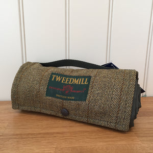 Tweedmill Walker Companion Picnic Rug Waterproof Backed - Olive Tweed Small