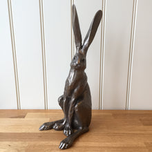 Load image into Gallery viewer, Sitting Hare Bronze Frith Sculpture By Paul Jenkins