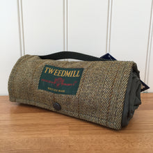 Load image into Gallery viewer, Tweedmill Walker Companion Picnic Rug Waterproof Backed - Olive Tweed Small
