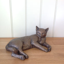 Load image into Gallery viewer, Polly Contented Cat Bronze Frith Sculpture By Paul Jenkins