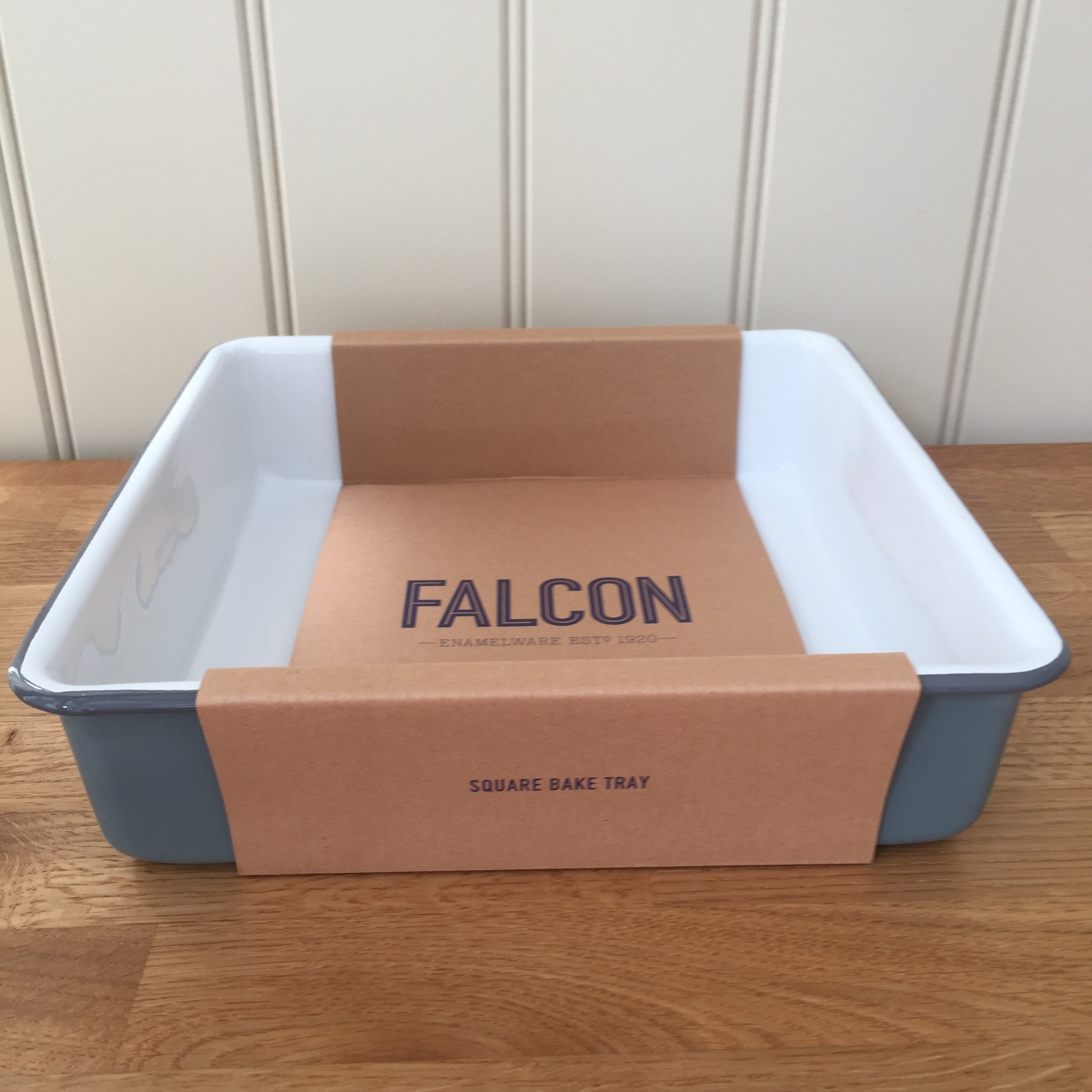 Falcon White Enamelware Square Bake Tray