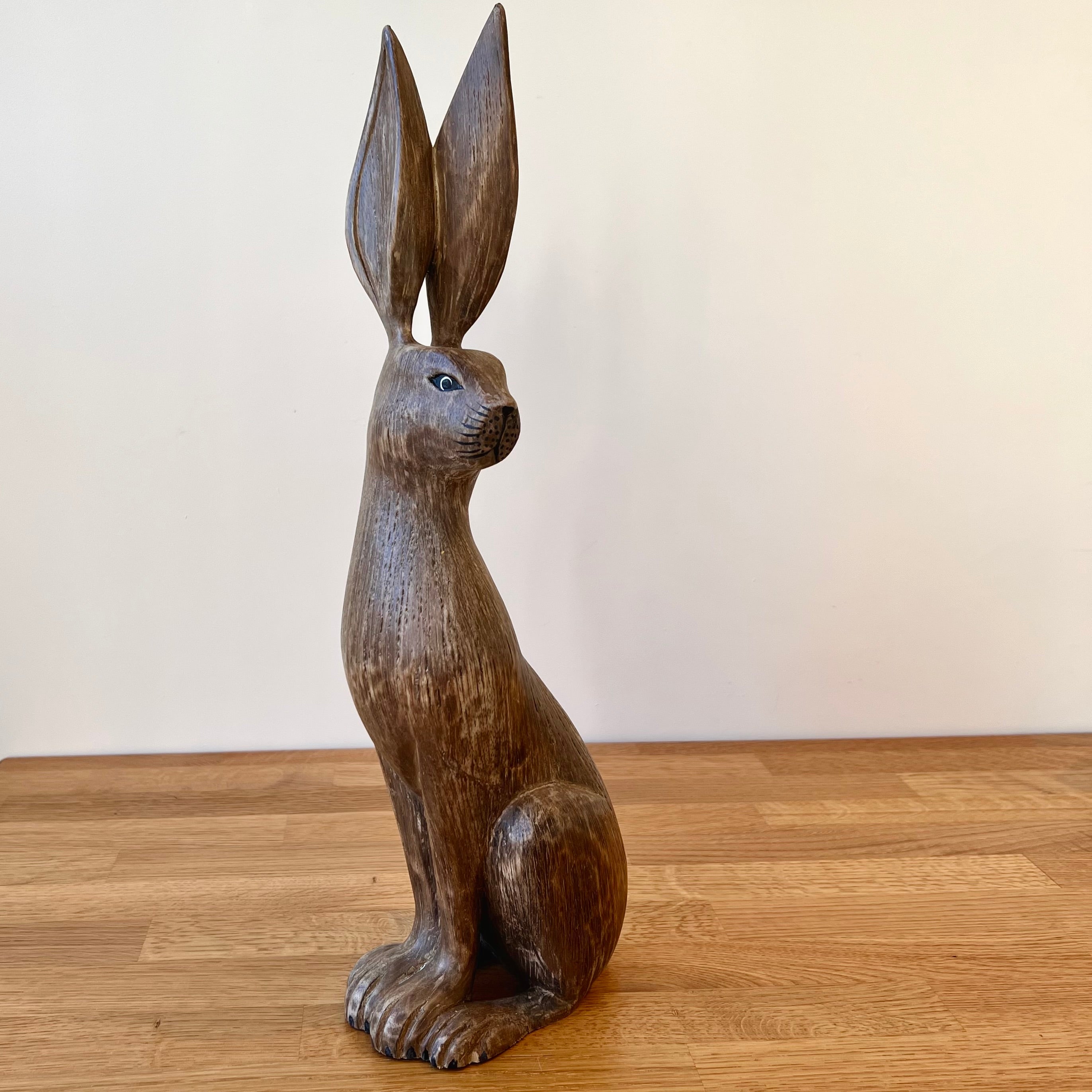 Carved best sale wooden hares