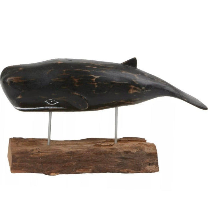 Archipelago Sperm Whale Small Wood Carving Nautical Gift